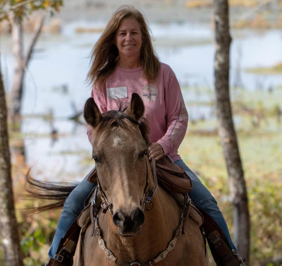 happy horse riding